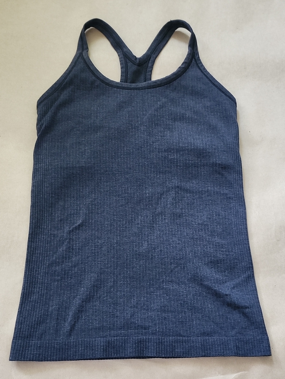 Lululemon athletica- Ebb to Street Ribbed Racerback Tank — Dark Grey